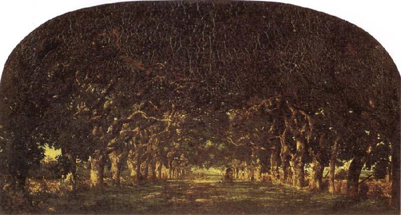 Theodore Rousseau The Chestnut Avenue Norge oil painting art